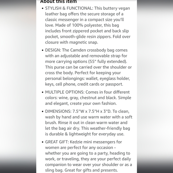Kedzie Mini Messenger Cell Phone Bag - Picture 13 of 13
